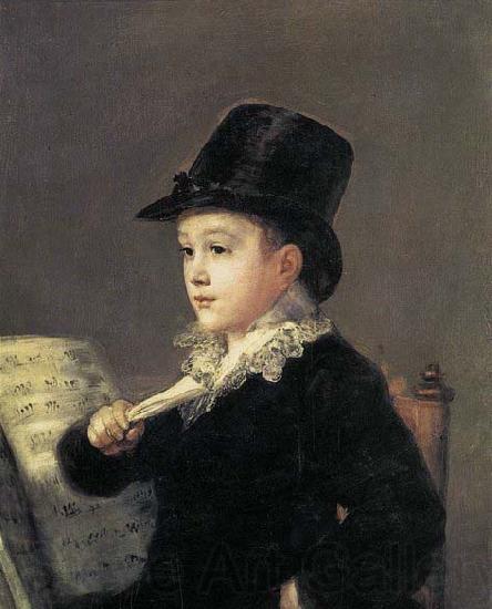 Francisco Jose de Goya Portrait of Mariano Goya, the Artist's Grandson Spain oil painting art